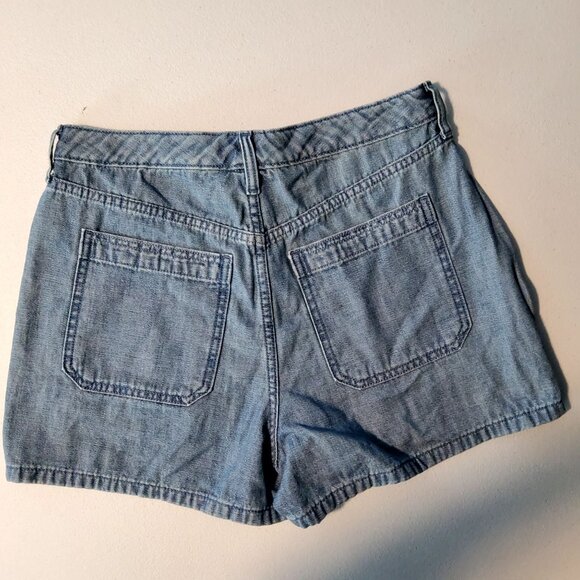 Universal Thread Womens High-Rise Utility Shorts S 8 Denim BlueTwo front pockets - Picture 9 of 13